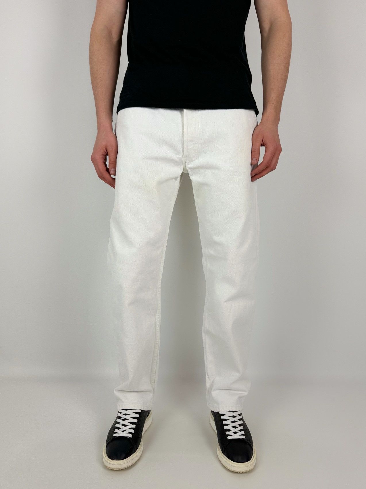 Levi's 1990’s Vintage Levi’s 501 White Jeans Made in USA Size US 35 - 2 Thumbnail