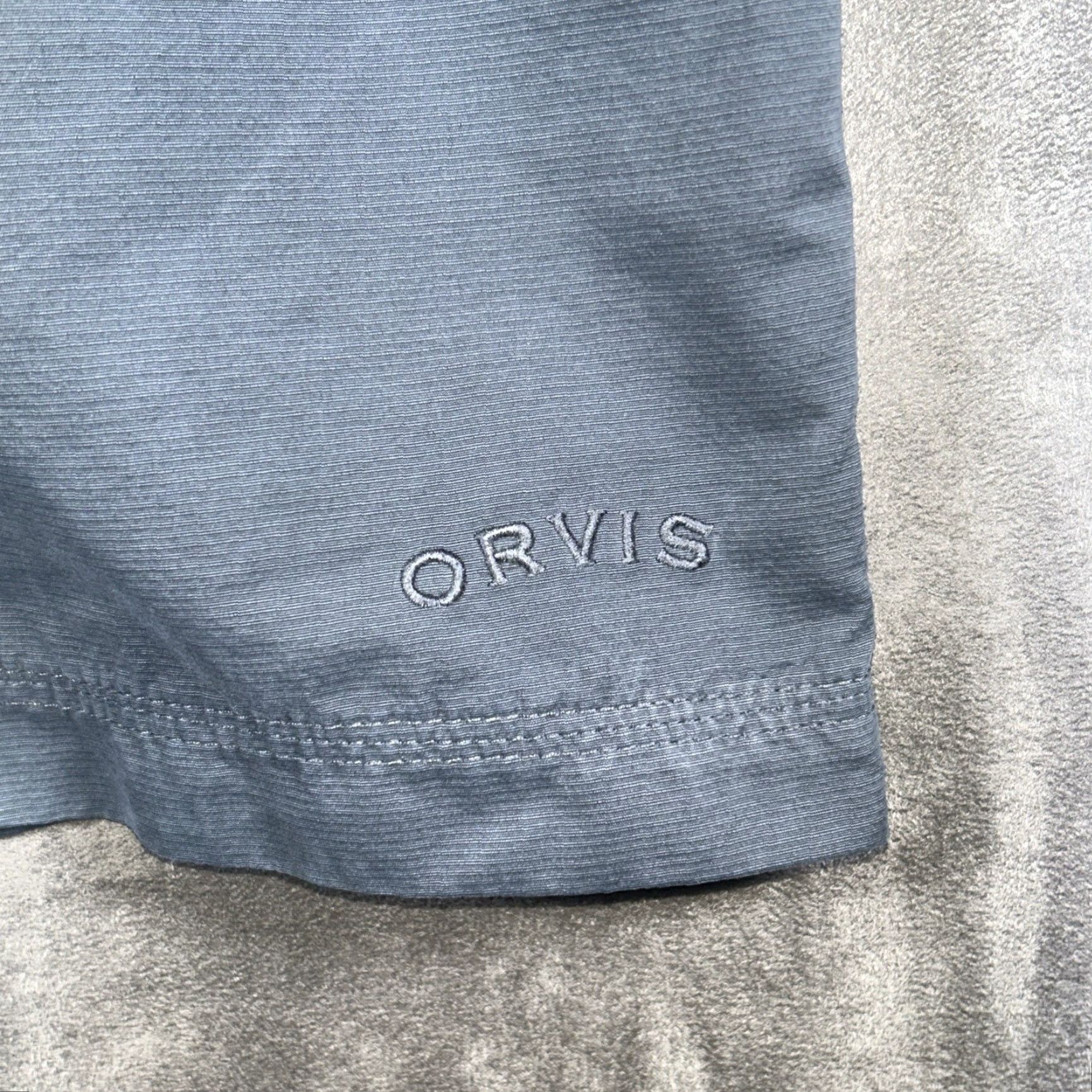 Orvis Orvis Gray Mens Shorts 36 Cargo Pocket Nylon Spandex Regular Inseam 9in Flat Front Casual Travel Outdoor Fisherman Button Closure Crewside? Size US 36 / EU 52 - 2 Thumbnail