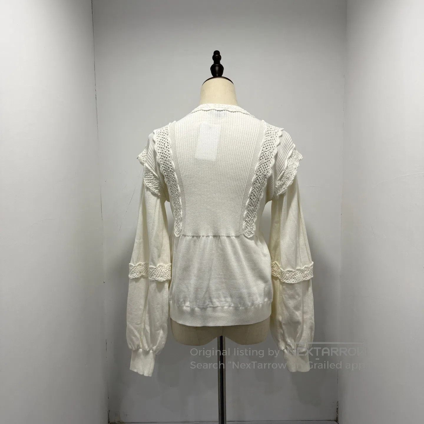 Chanel Chanel Lace Puff Sleeve Knit Top| Size XXS / US 00 / IT 34 - 2 Thumbnail