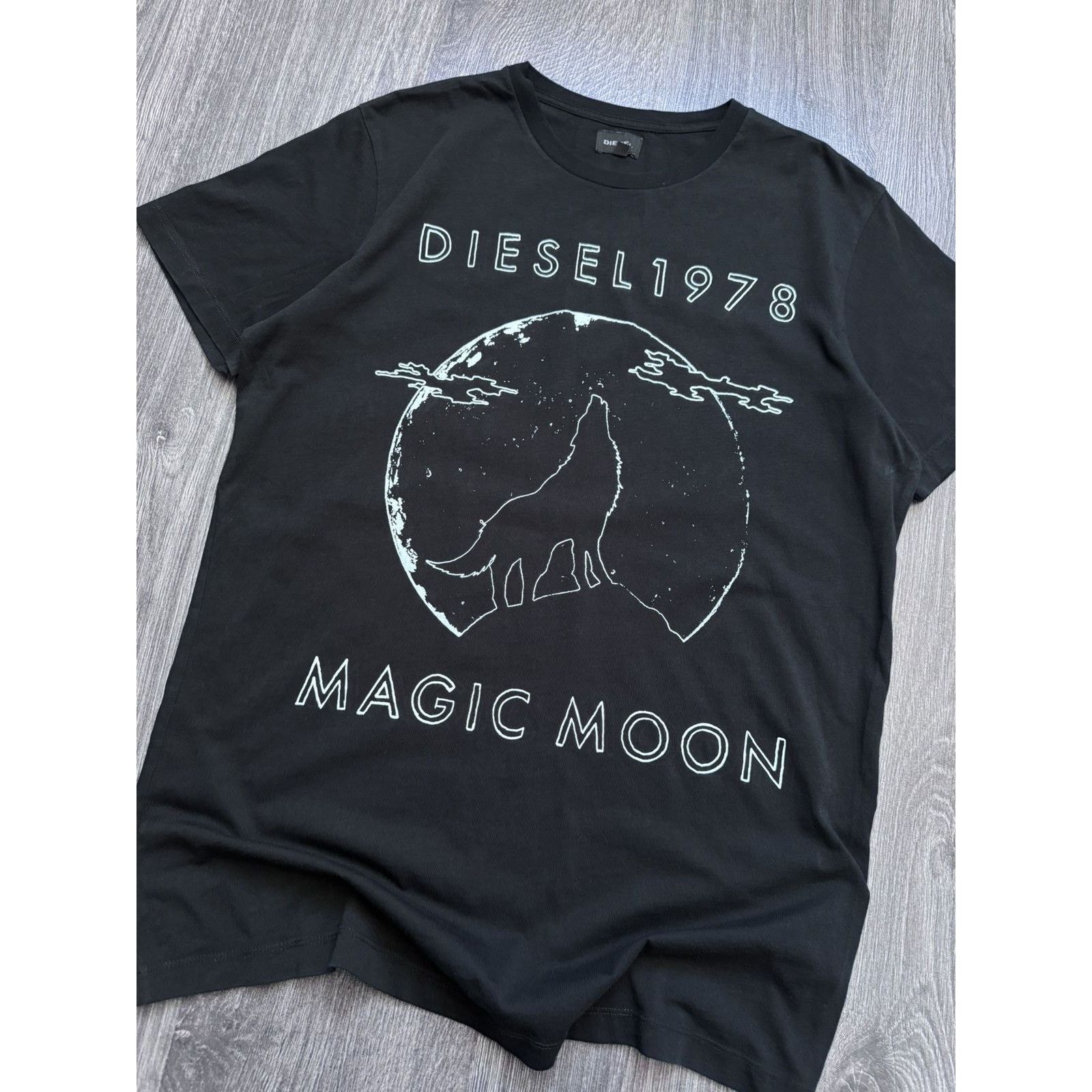 Diesel Diesel Magic Moon Black t-shirt Woolf print Size US L / EU 52-54 / 3 - 2 Thumbnail