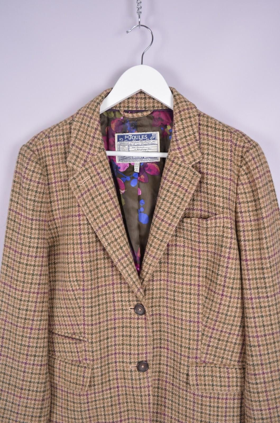 Designer Joules Jacket Tweed Portman Blazer Houndstooth Size US14 XXL Size XXL / US 16-18 / IT 52-54 - 2 Thumbnail
