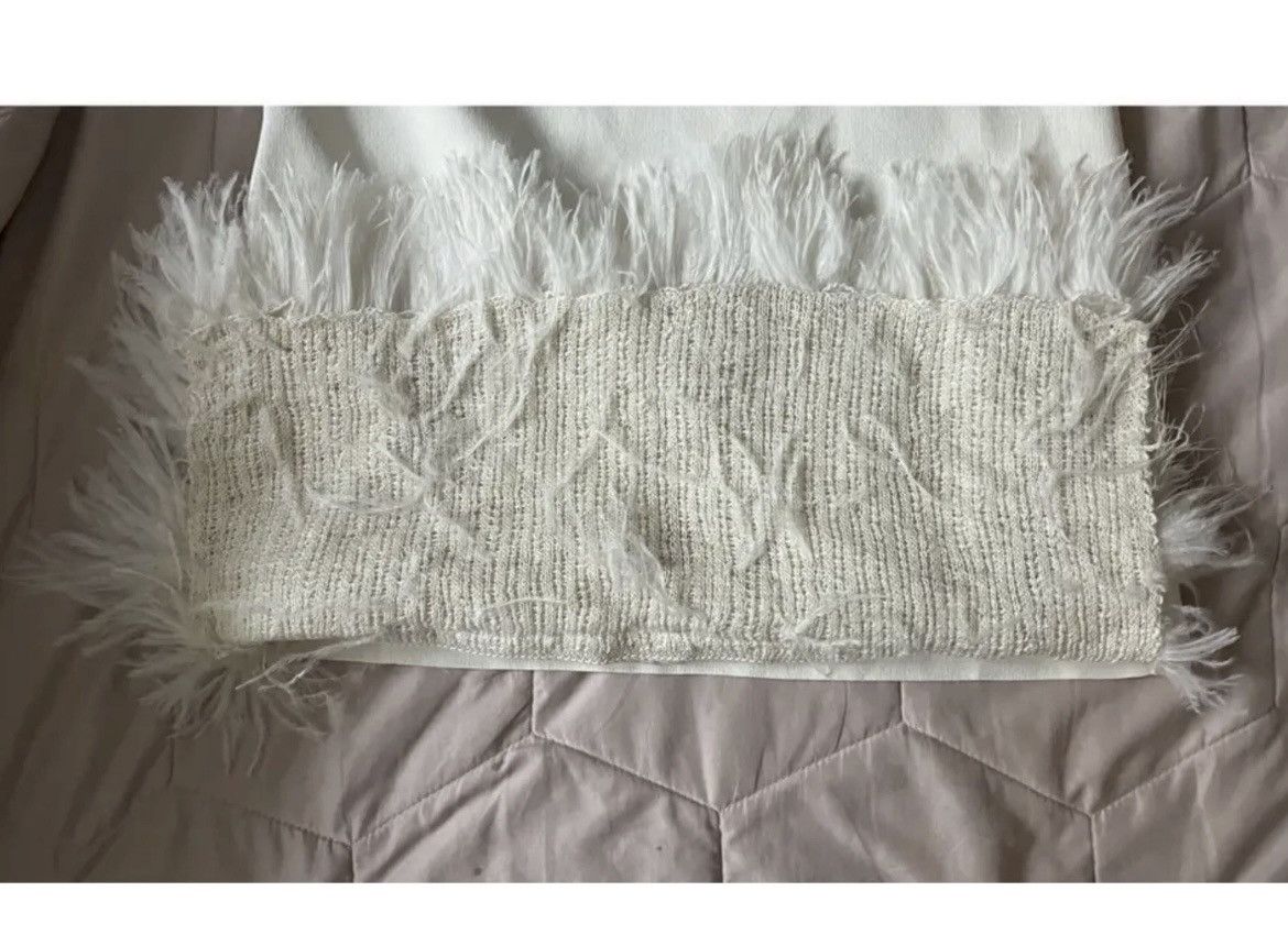 Jil Sander Ostritch Feather Rare Runway Piece Viscose Tunic Mini Dress Size S / US 4 / IT 40 - 12 Thumbnail