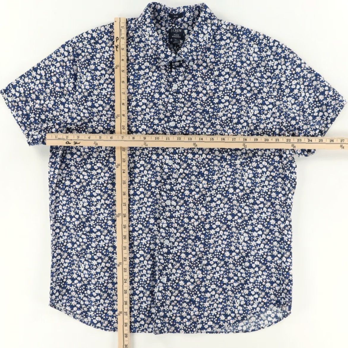 Vintage J Crew Flex Washed Ditzy Floral Button Down Shirt Blue Men's XL Shirt Size US XL / EU 56 / 4 - 3 Thumbnail