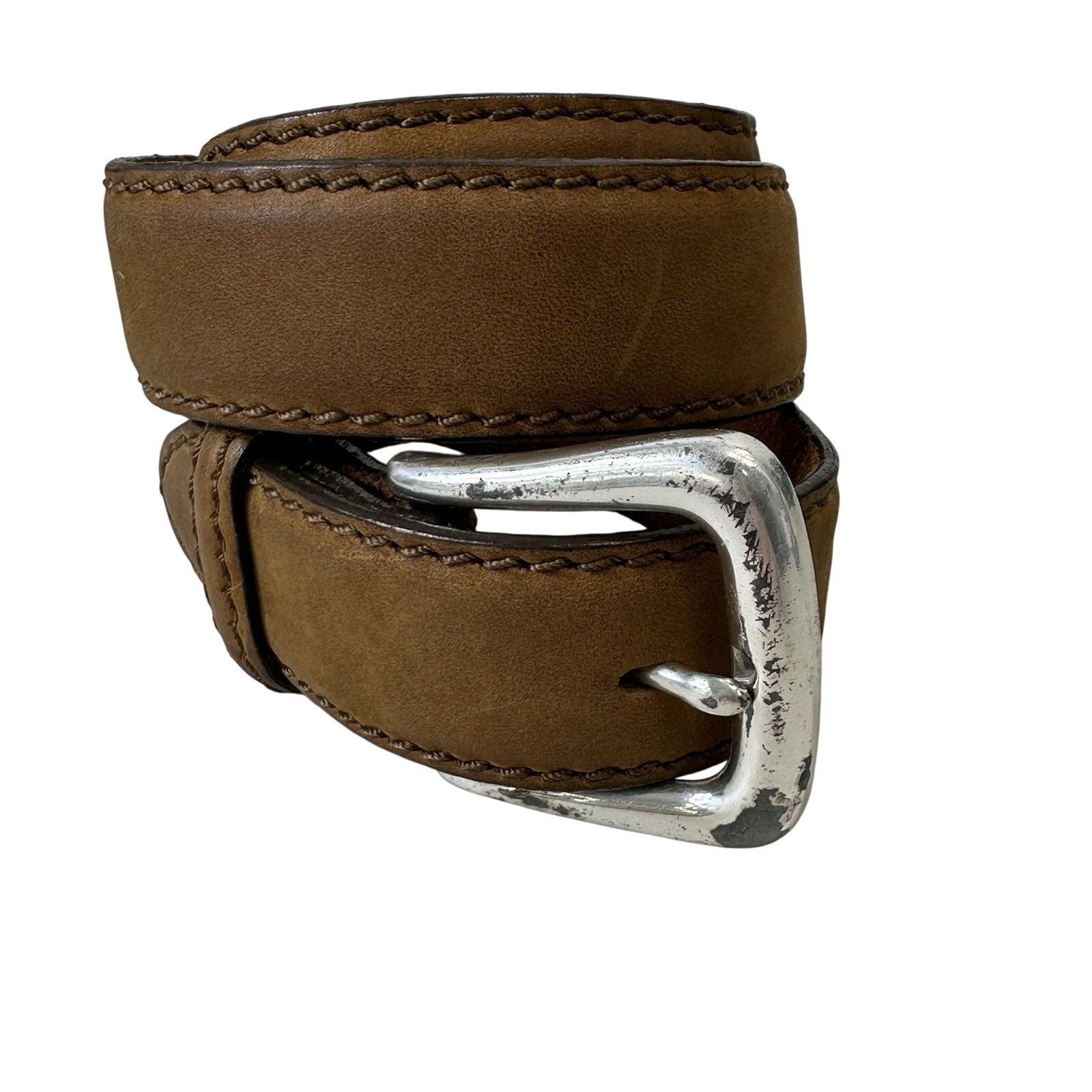 Justin Boots Justin Men's Brown Suede Leather Work Belt 247BD Waist 32 Size 32 - 1 Thumbnail