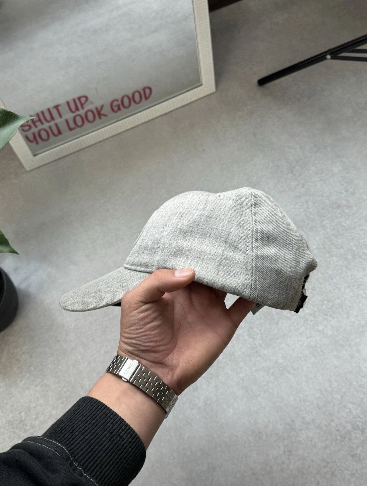 Stone Island Stone Island Big Logo Gray Polyester - Wool Cap Men Size L Size ONE SIZE - 4 Thumbnail