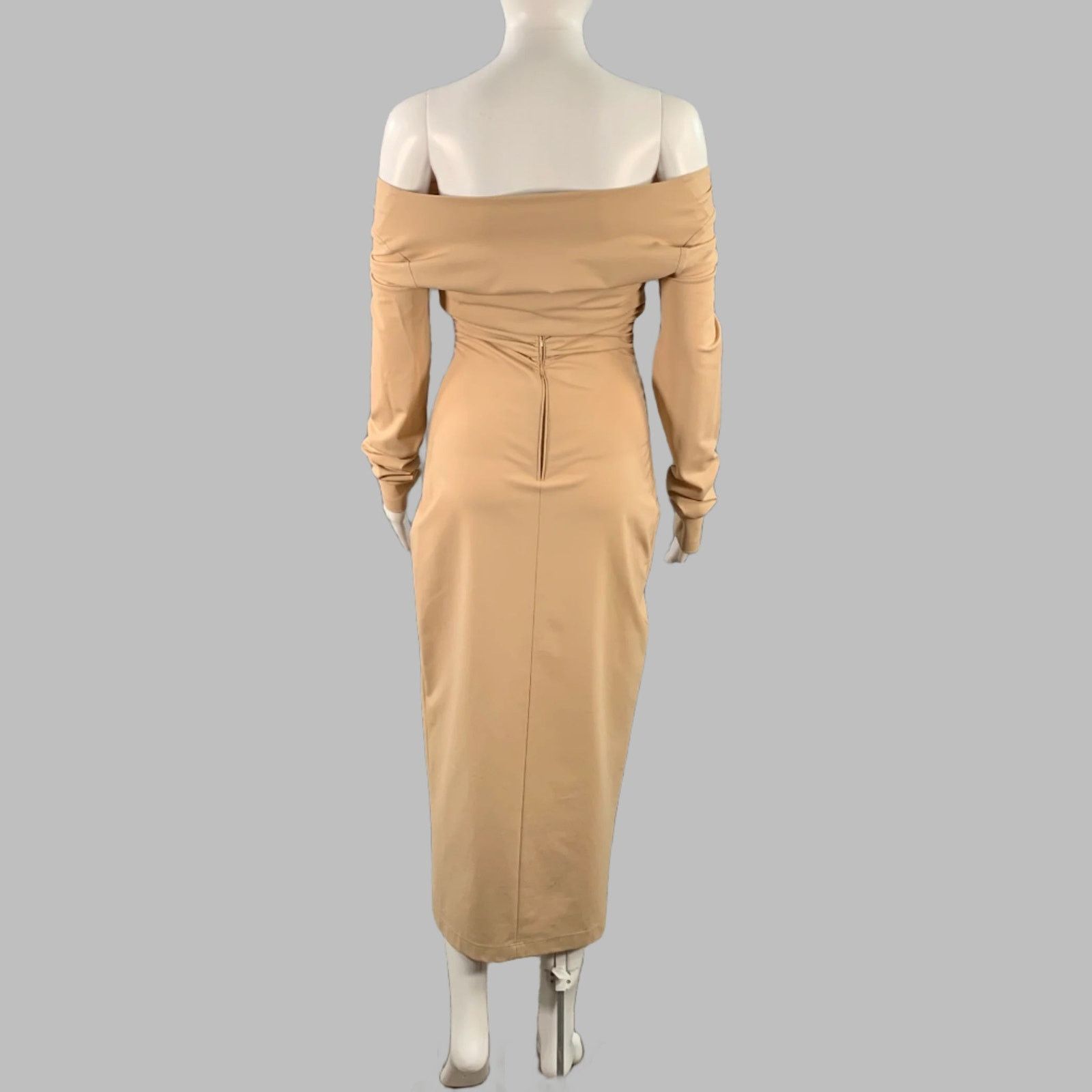 Dolce & Gabbana 6 Beige Viscose Blend Strapless Crop Top Dress Set Size M / US 6-8 / IT 42-44 - 5 Thumbnail