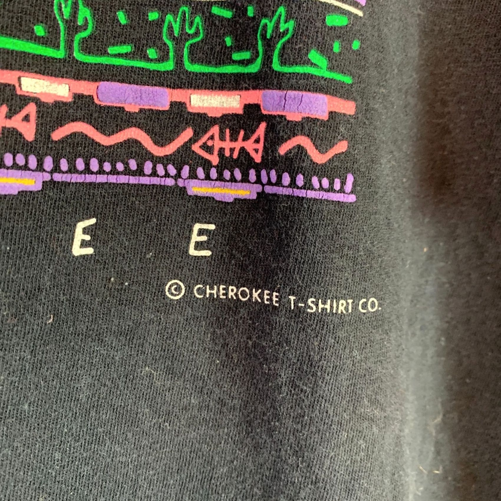 Cherokee VINTAGE Cherokee T-Shirt Short Sleeve XL Black 90s Coming Of Thunder Graphic Print Mens Shirt Size US XL / EU 56 / 4 - 5 Thumbnail