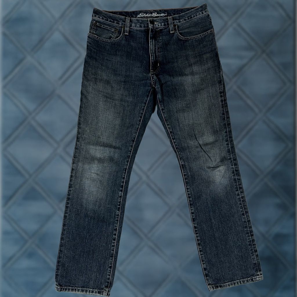 Eddie Bauer Eddie Bauer Slim Fit Jeans Men's 33x32 Cotton Medium Wash Denim Size US 33 - 1 Thumbnail