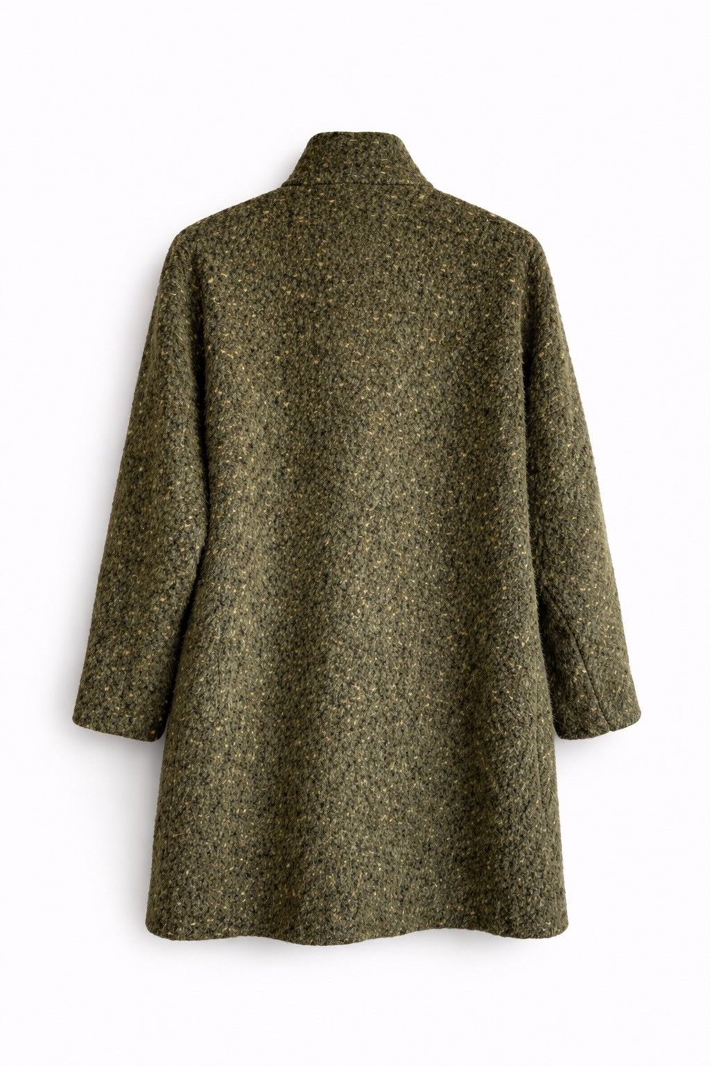 Japanese Brand Vintage Lapislazuli Wool Blend Long Coat Olive Green Size M / US 6-8 / IT 42-44 - 2 Thumbnail