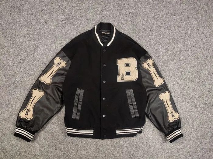 Japanese Brand Vintage Bones Japan Skeleton Letterman Varsity Bomber Jacket Size US S / EU 44-46 / 1 - 4 Thumbnail