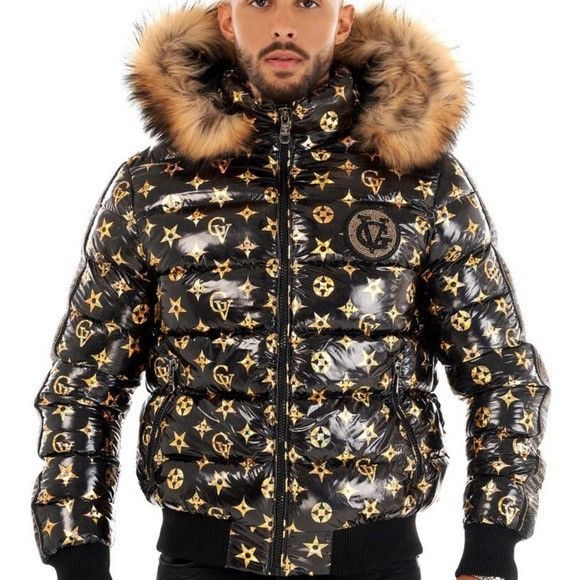 Other Gold Black Fur Jacket George V Designer Brand From Paris Rhi Size US XL / EU 56 / 4 - 5 Thumbnail