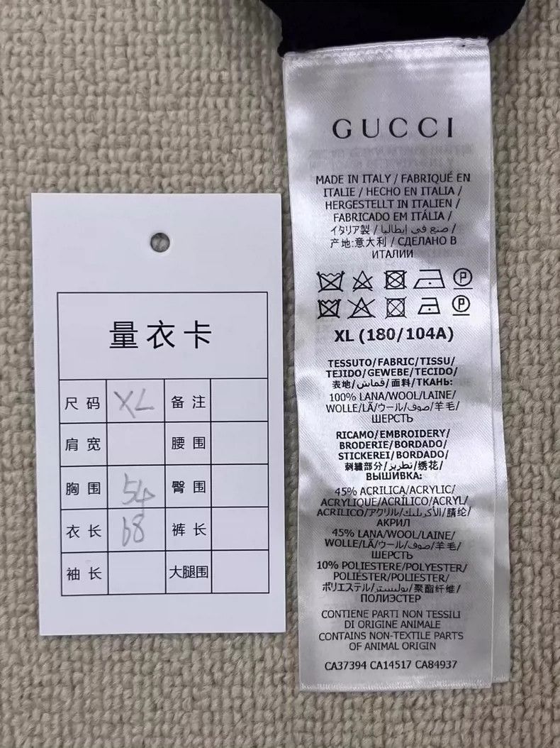 Gucci GUCCI GG Embroidered VNeck Long Sleeve Knitwear-2505 Size US XL / EU 56 / 4 - 5 Thumbnail