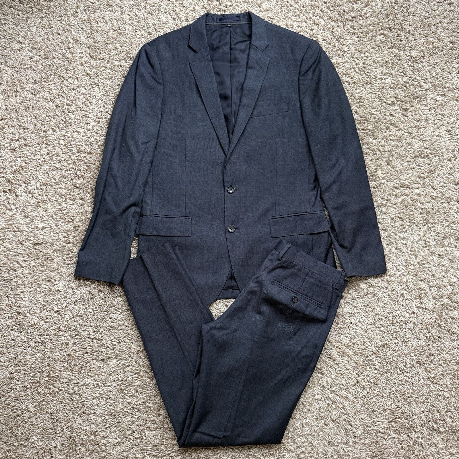 J.Crew J.Crew Ludlow Tollegno 1900 Wool Suit Navy Blue Jacket 40R Size 40R - 1 Thumbnail