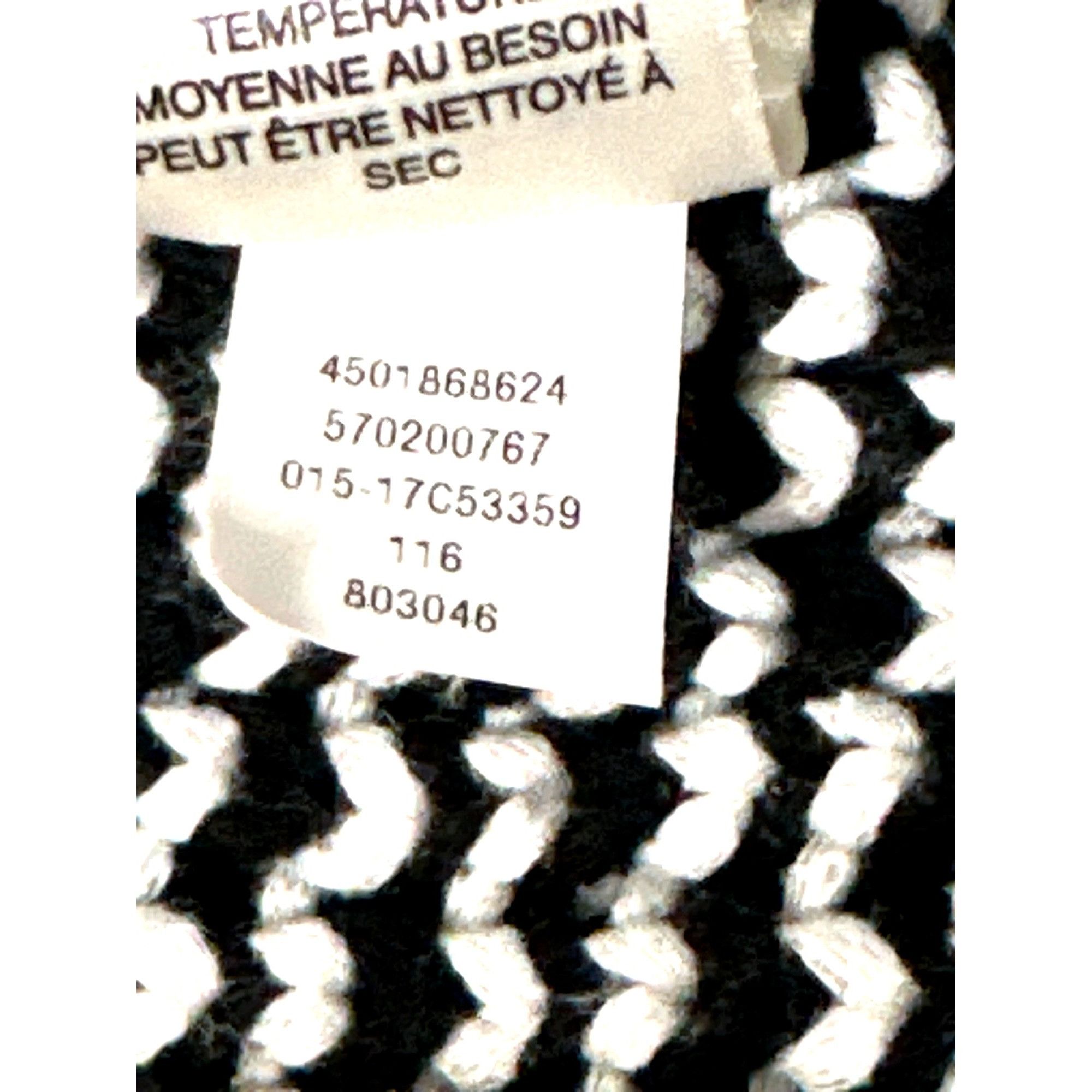 Chicos Chicos Black White Fringed Open Front Knit Cardigan Sweater Size M / US 6-8 / IT 42-44 - 8 Thumbnail