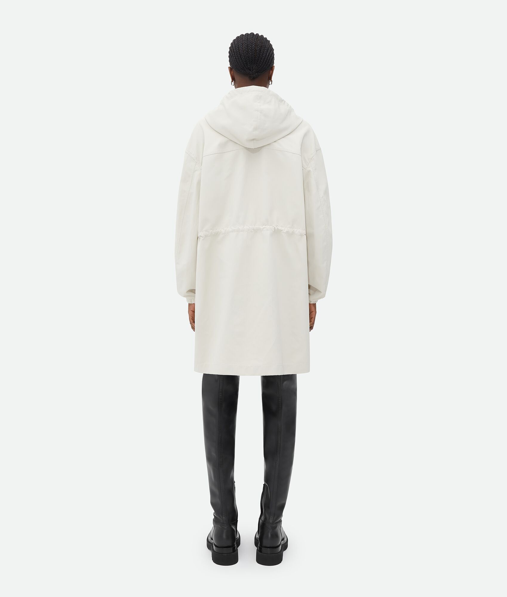 Bottega Veneta o1n1vont0525 Packable Nylon Parka in White Size M / US 6-8 / IT 42-44 - 3 Thumbnail