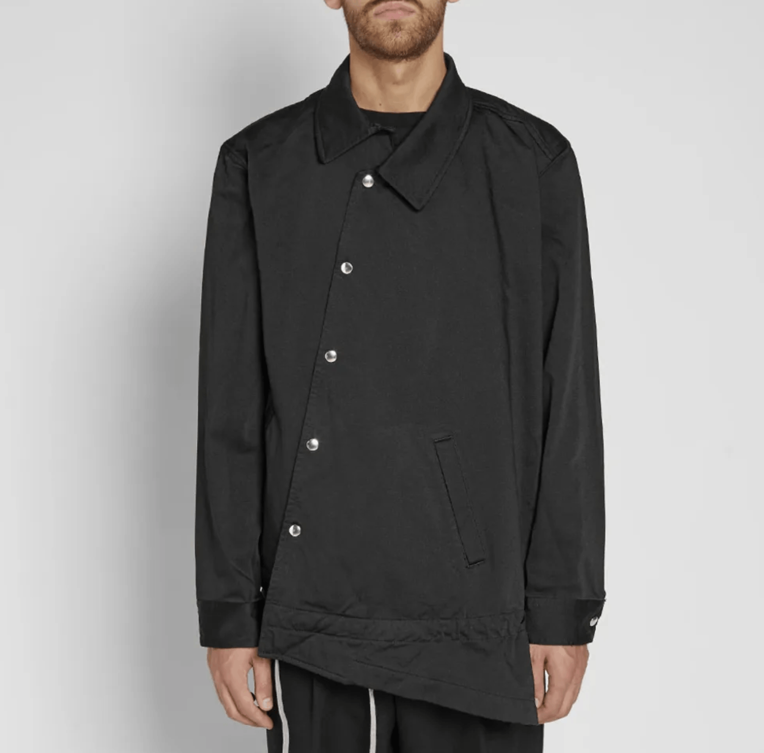 Comme des Garcons Homme Plus ASYMMETRIC BUTTON JACKET Size US L / EU 52-54 / 3 - 3 Thumbnail