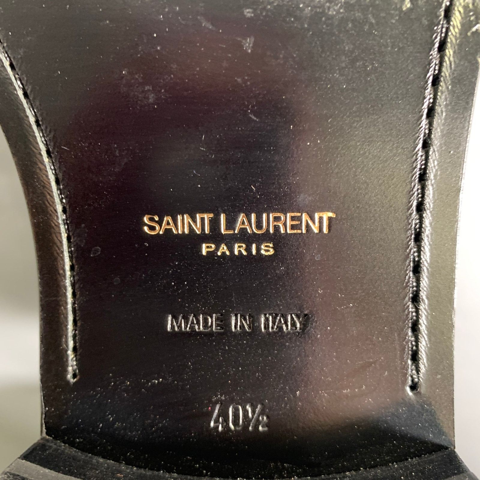 Saint Laurent Paris SAINT LAURENT 7.5 Black Silver Stars Leather Lace Up Boots Size US 7.5 / EU 40-41 - 7 Thumbnail
