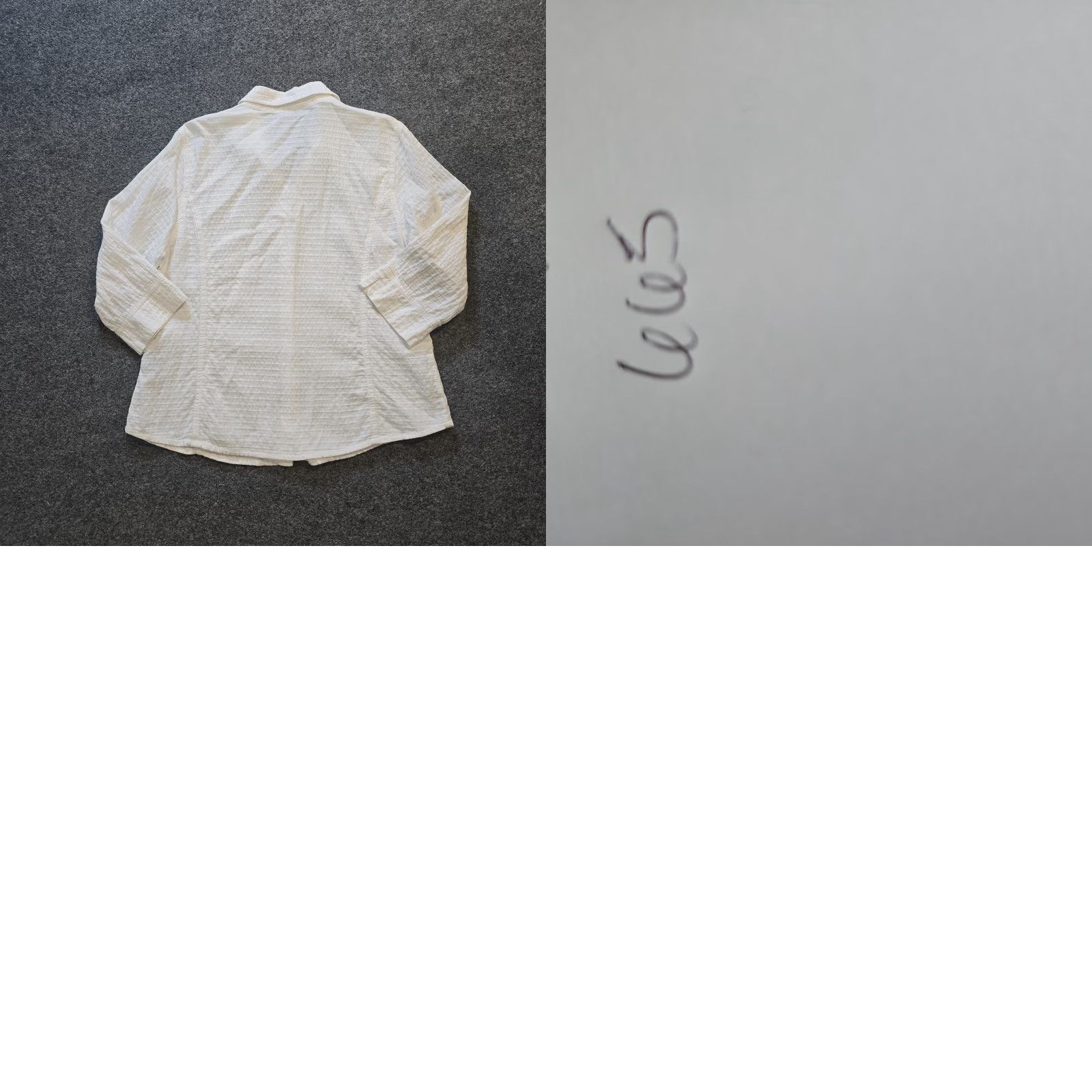 Alife Focus Shirt Womens M White Ribbed Button Long Sleeve Blouse 3/4 Sleeve Casual Office Everyday Womens Size M / US 6-8 / IT 42-44 - 8 Thumbnail