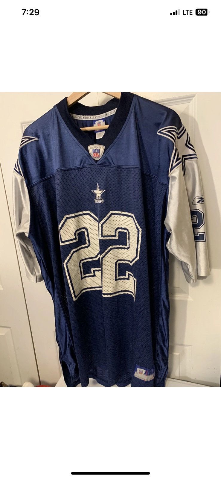 Reebok Reebok men sz 2XL Dallas Cowboys Emmitt Smith blue NFL Size US XXL / EU 58 / 5 - 6 Thumbnail