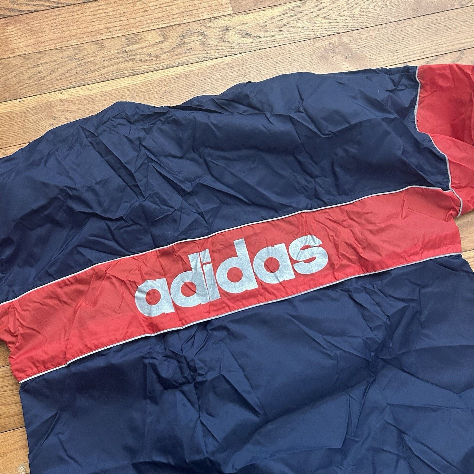 Adidas × Vintage 80s Big Logo Hideaway Hood Windbreaker Track Jacket XL Size US XL / EU 56 / 4 - 5 Thumbnail