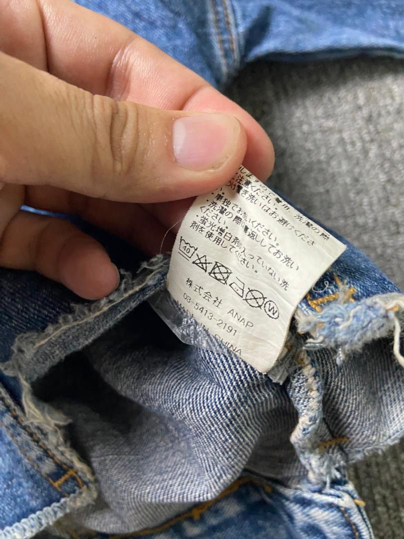 Japanese Brand ANAP Brand Distressed Denim Jacket (186) Size US M / EU 48-50 / 2 - 5 Thumbnail
