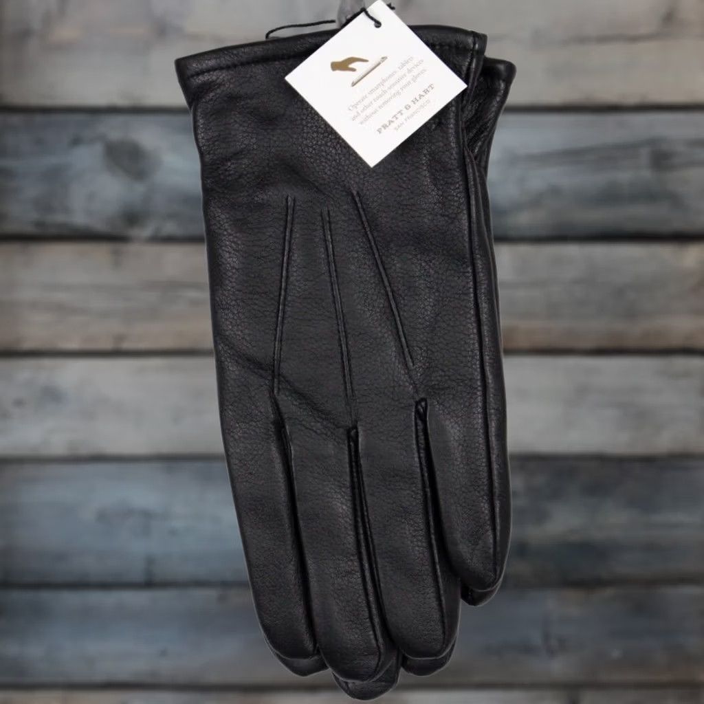 Vintage Pratt and Hart Gondola Men's Touchscreen Insulated Leather Gloves 2XL Black Size ONE SIZE - 1 Thumbnail