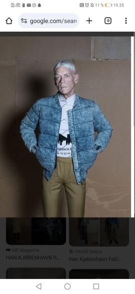 image of Han Kjobenhavn Puffy Denim Bomber, Men's (Size XL)