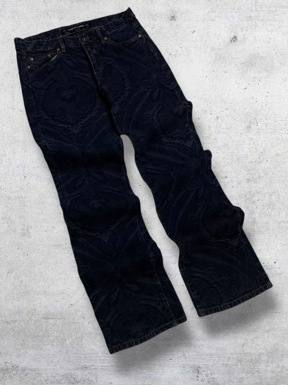 Japanese Brand VINTAGE DKNY DESIGNER PAISLEY FLARED STREETWEAR DENIM Size US 30 / EU 46 - 2 Thumbnail