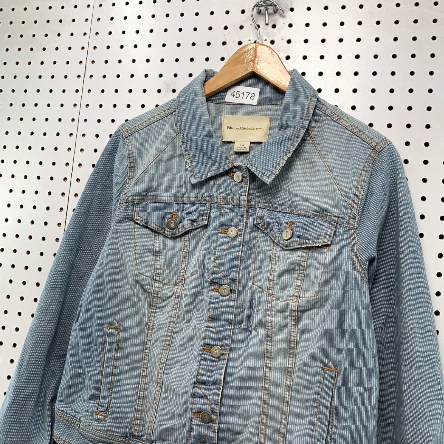 Vintage Pilcro Denim Jacket Womens Medium Blue Light Wash - Jacket - Pilcro - Denim - Blue - Casual - Women - M Size M / US 6-8 / IT 42-44 - 3 Thumbnail
