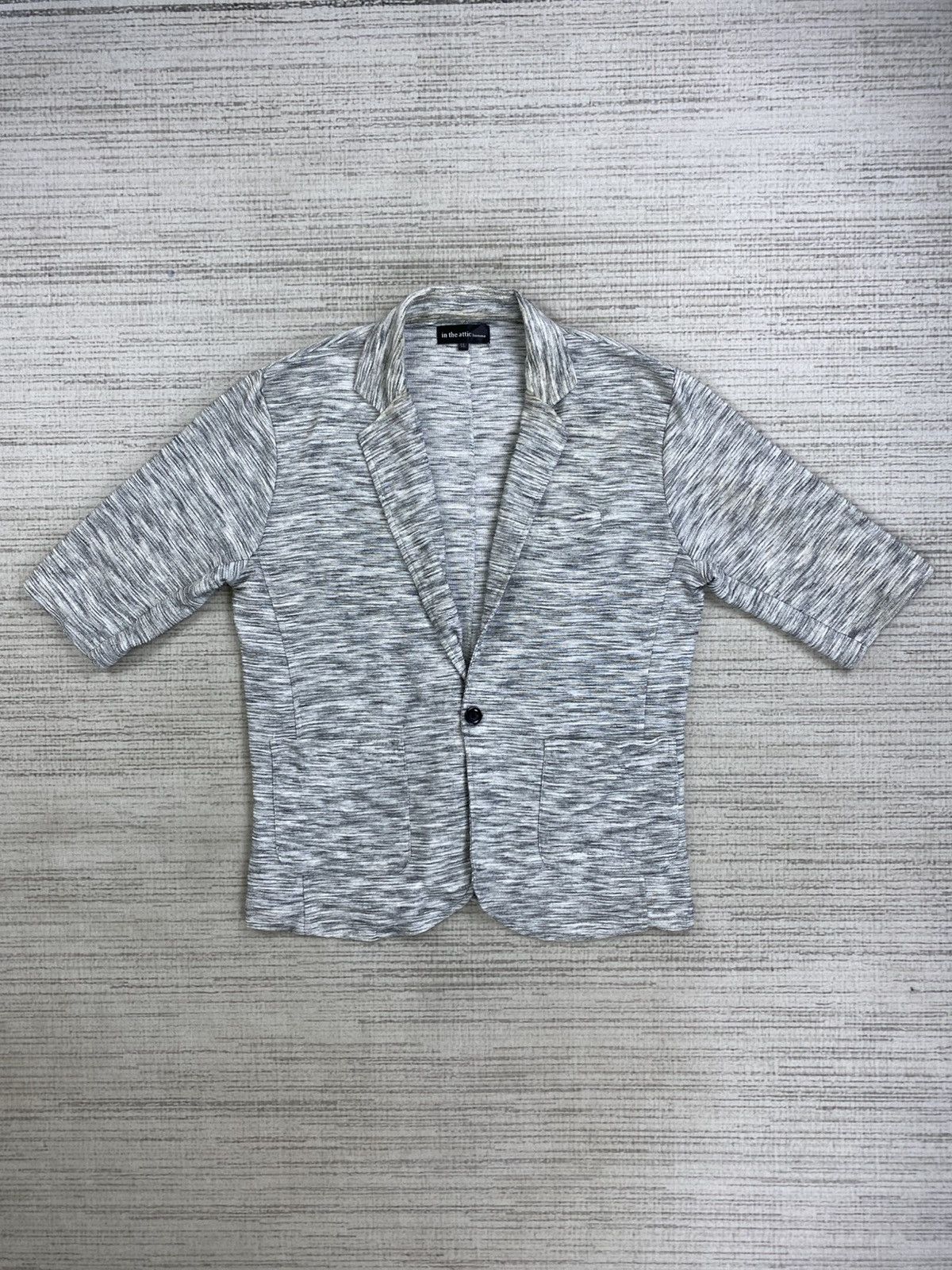 In The Attic × Japanese Brand × Vintage Vtg In The Attic Latin Quarter Grey Solid Cardigan Jacket Size US M / EU 48-50 / 2 - 1 Thumbnail