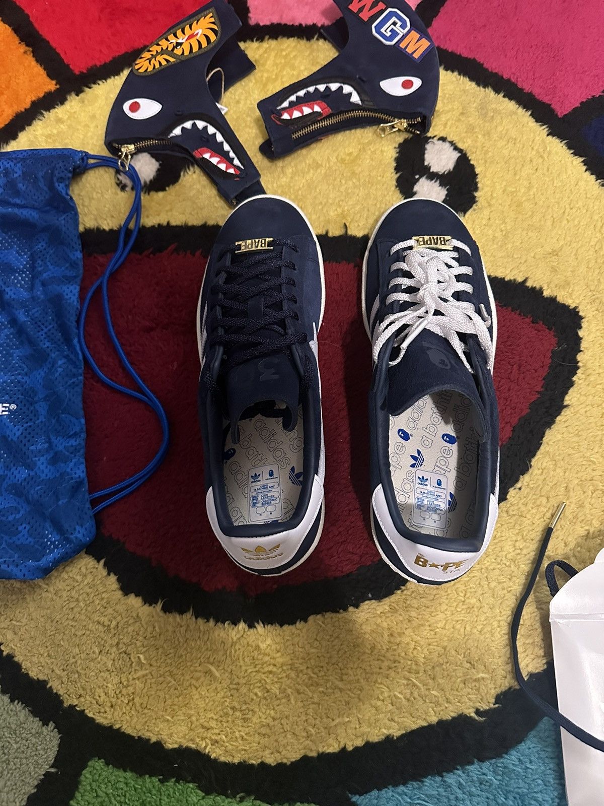 Adidas Adidas Campus 80s x BAPE Low 30th Anniversary Blue F&F Size US 10.5 / EU 43-44 - 4 Thumbnail