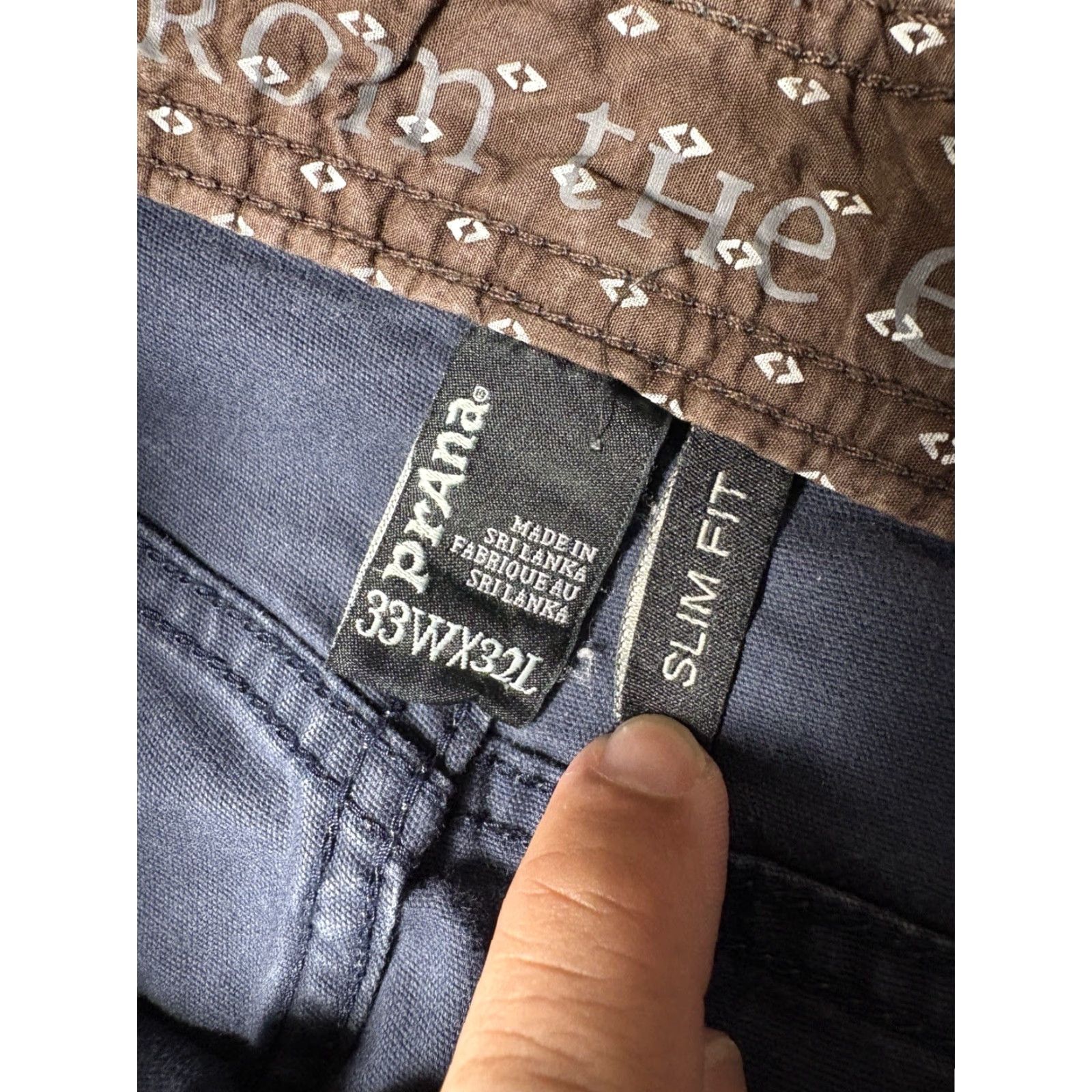 Prana prAna Pants Mens 33x32 Blue Slim Fit Stretch Shirt Hoodie Hat etc Size US 33 - 7 Thumbnail