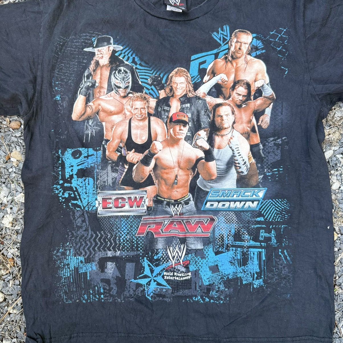 Vintage 2008 WWE Raw Smack Down Wrestling Tshirt Size US M / EU 48-50 / 2 - 2 Thumbnail