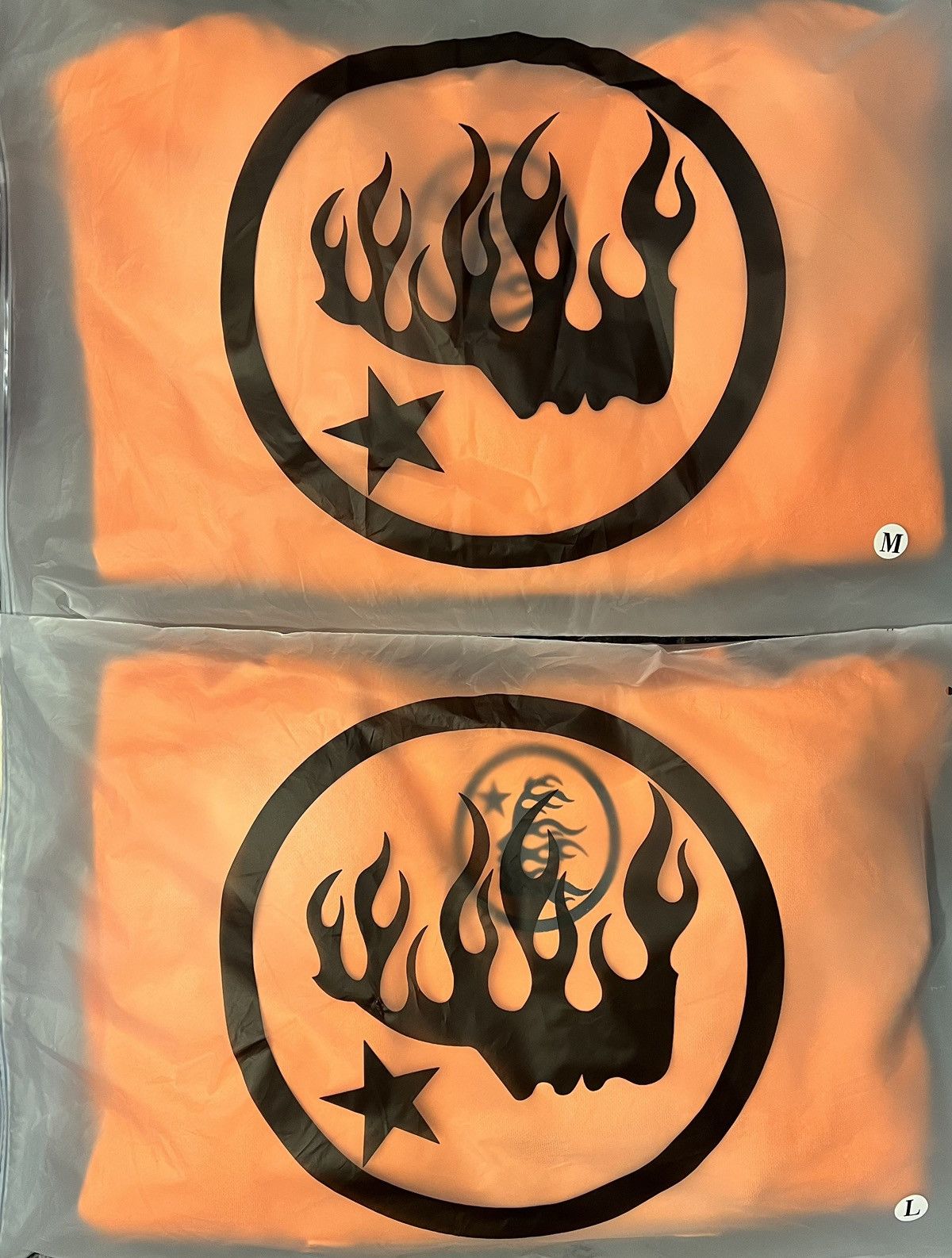 HELLSTAR Fire Orange Hellstar Hoodie size LARGE Halloween Capsule