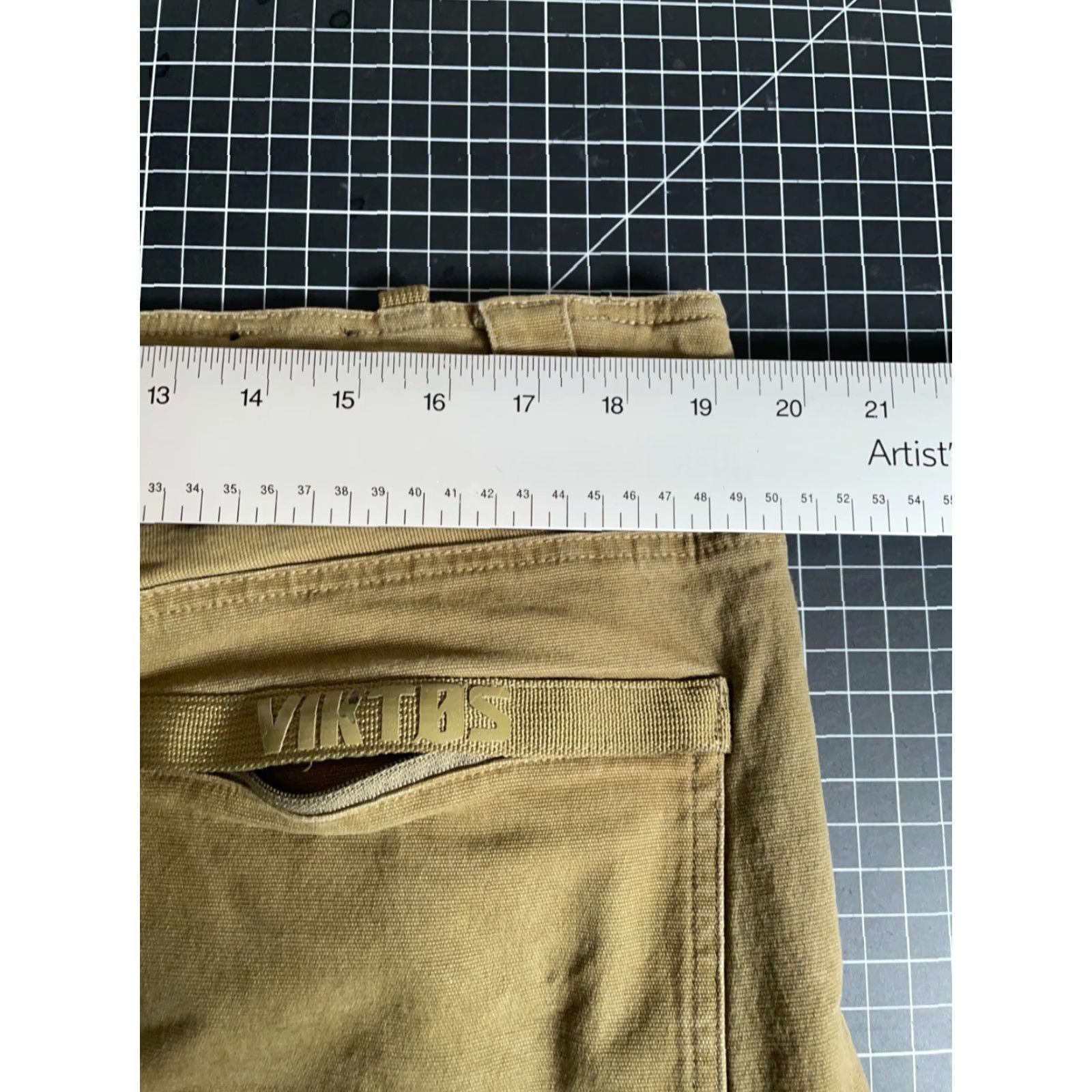 Vintage VIKTOS Contractor AF Pants Men's 38 x 32 Green Chino Workwear Pockets Stretch Flat Front Zip Fly Mid Rise Regular Inseam 30" Size US 38 / EU 54 - 5 Thumbnail