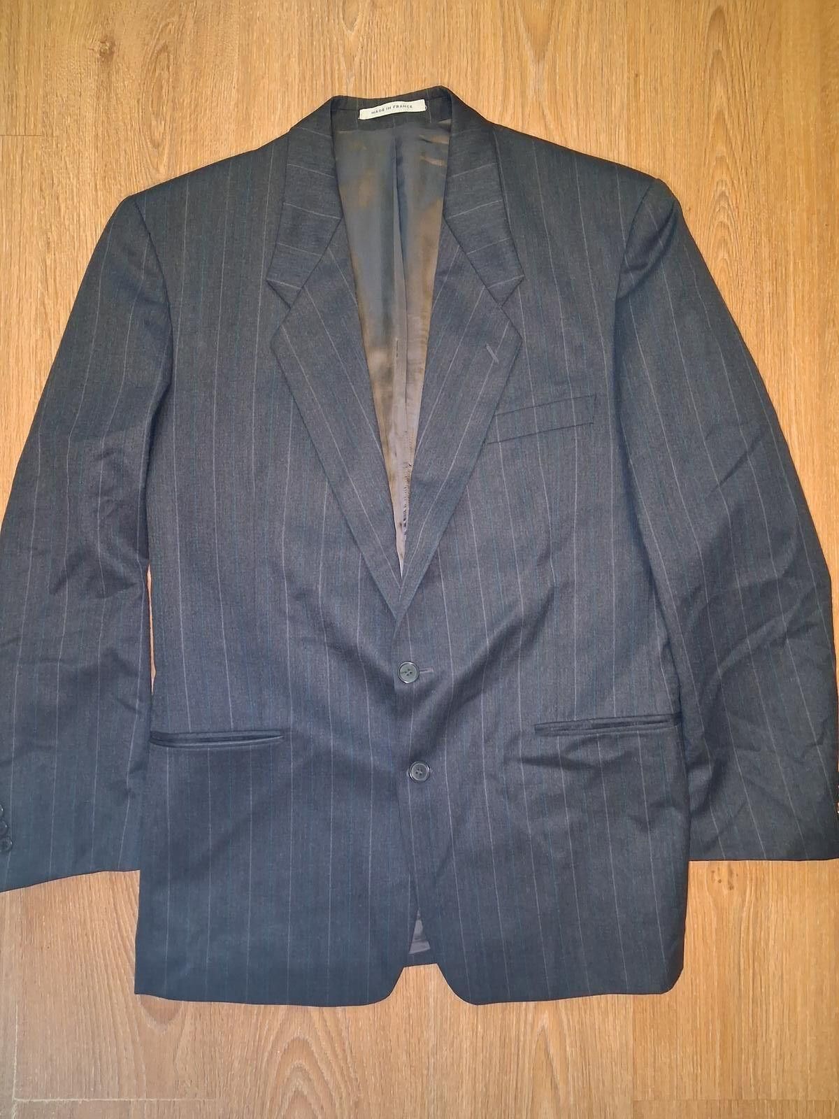 Yves Saint Laurent Yves Saint Laurent Sport Coat 42L Gray Striped Sharkskin Size 42L - 1 Thumbnail