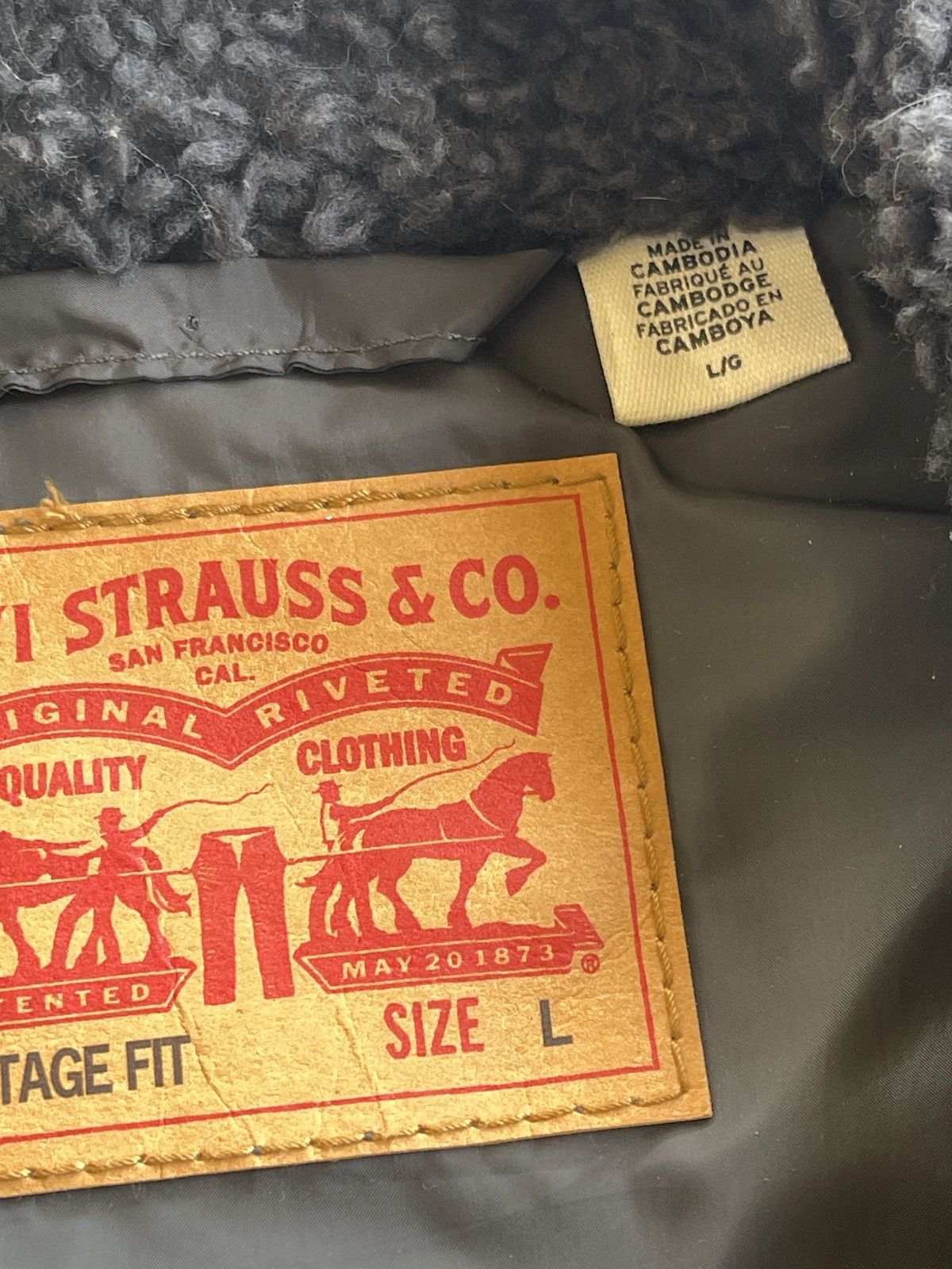 Levi's Vintage Clothing Mens Cozy Sherpa Fleece Trucker Jacket Size US L / EU 52-54 / 3 - 11 Thumbnail