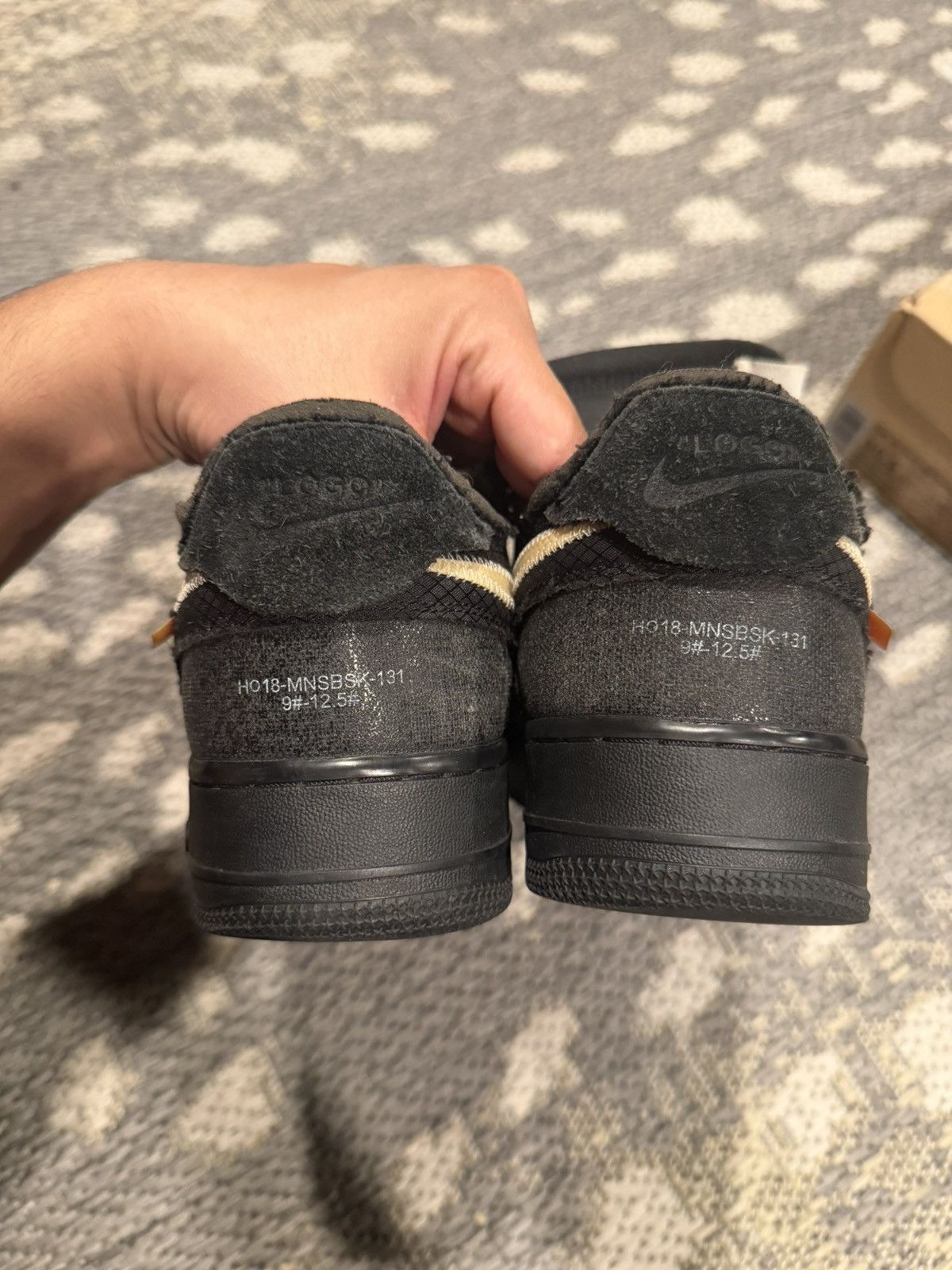 Nike × Off-White Off White x Nike Air Force 1 Low Black Size US 10.5 / EU 43-44 - 5 Thumbnail
