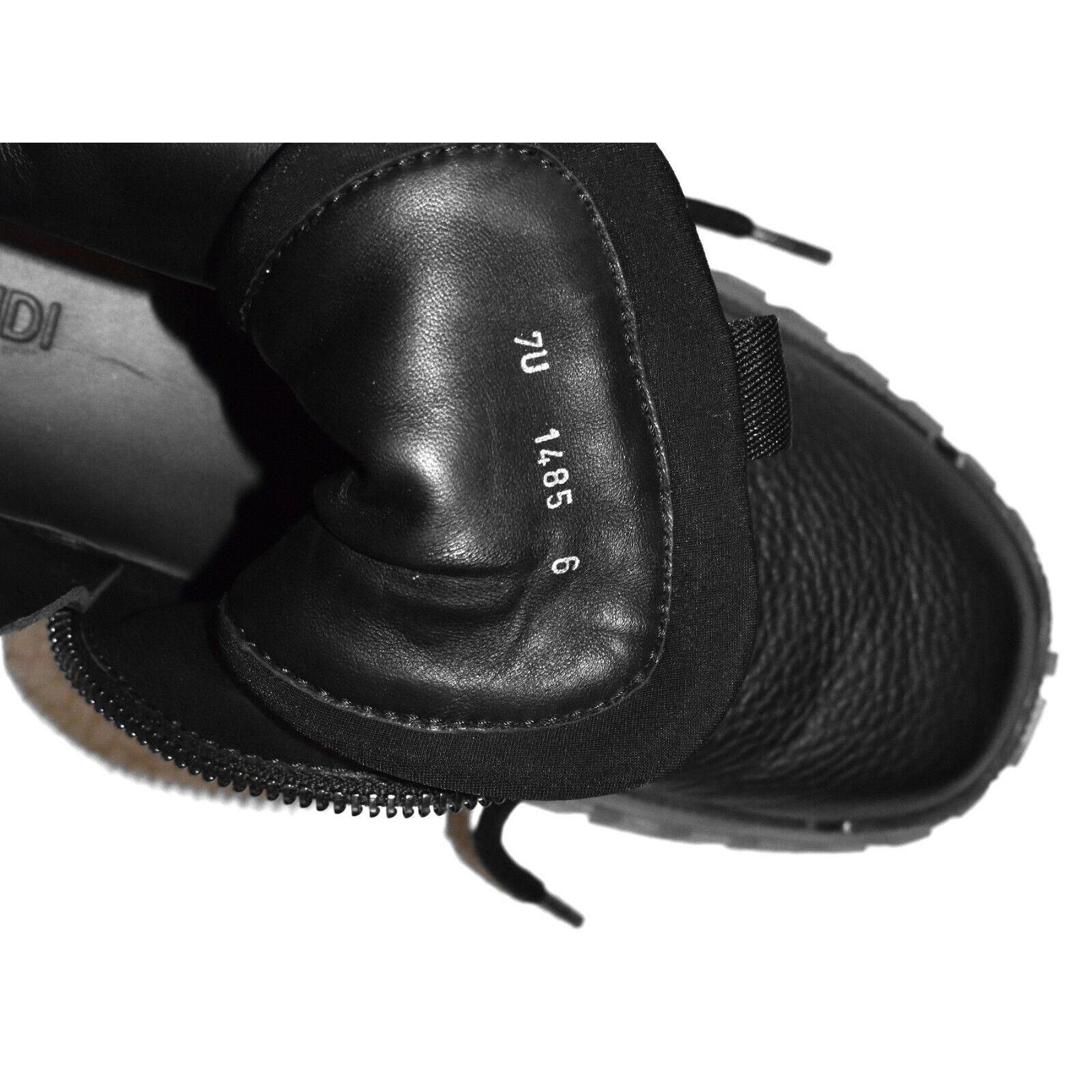 Fendi FENDI Mens 7U1485 AHH0 F08M4 Leather Combat Boots Sz 6 $1400 Size US 6 / EU 39 - 7 Thumbnail