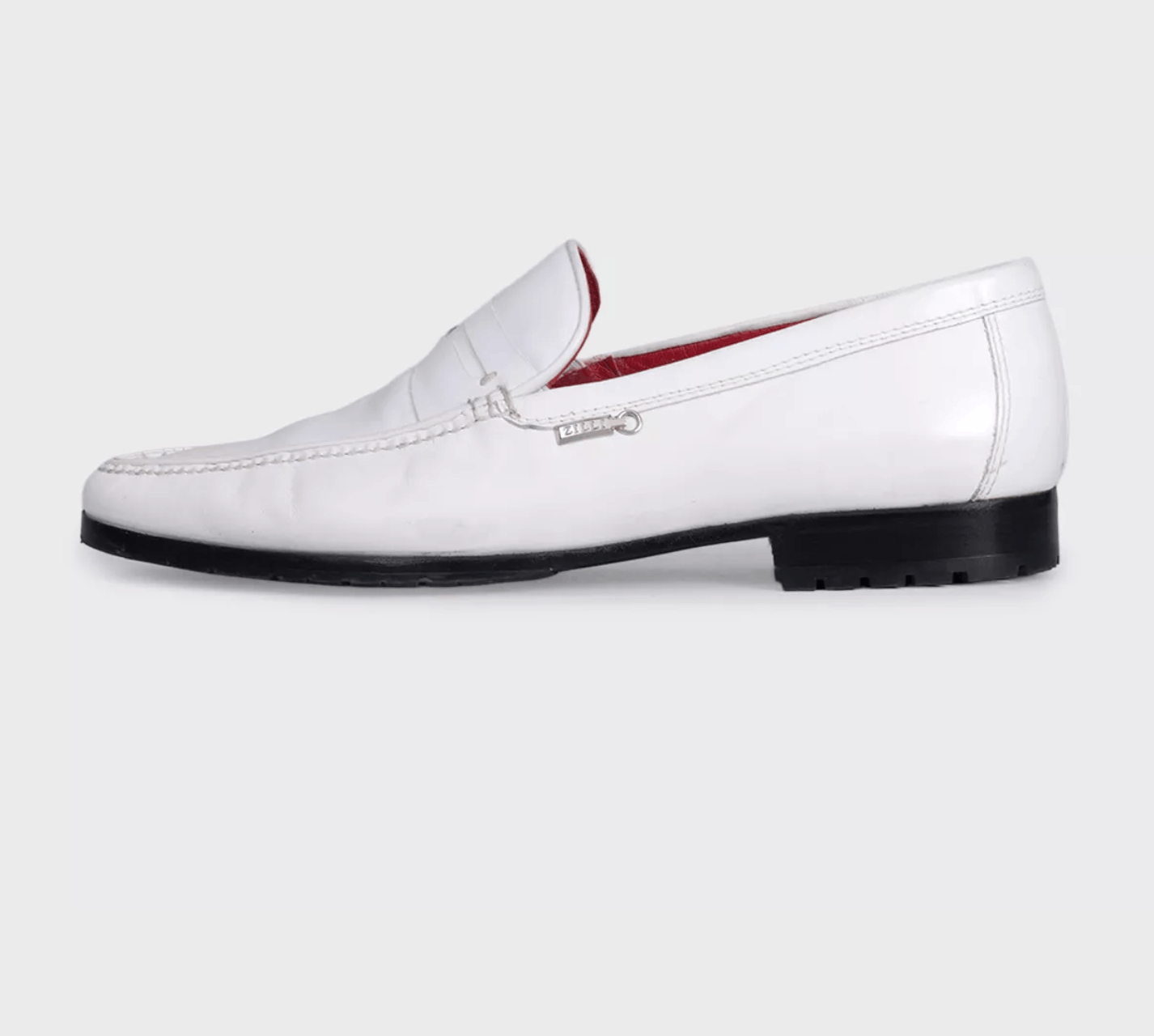 Zilli Zilli Men's white leather loafers Size: 7.5 | 40.5 Size US 7.5 / EU 40-41 - 1 Thumbnail