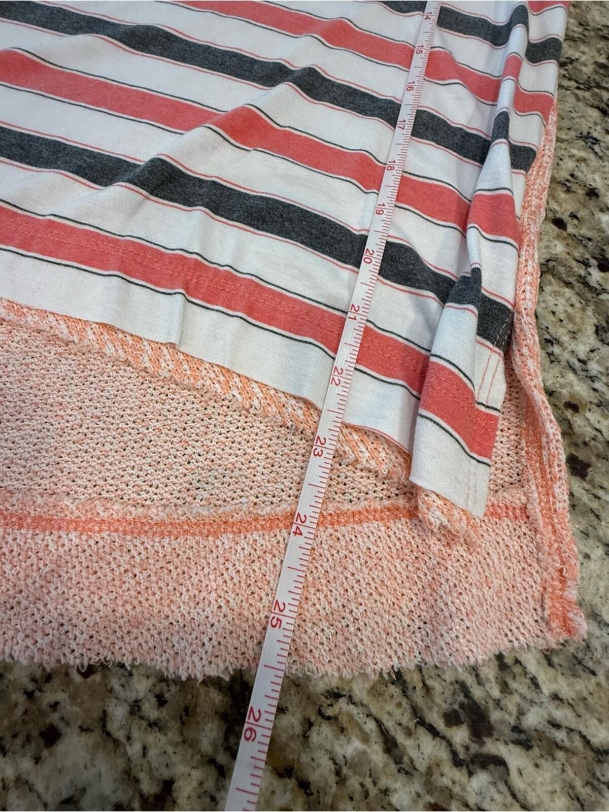 Other Ces Femme top pink gray stripes cap sleeves mixed media SM Size S / US 4 / IT 40 - 8 Thumbnail