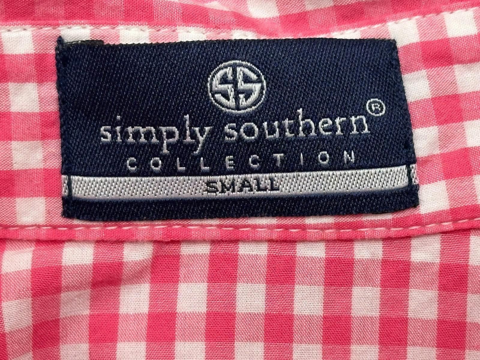 Other Simply Southern Collection Checked Button Down Red Men's S Size US S / EU 44-46 / 1 - 6 Thumbnail