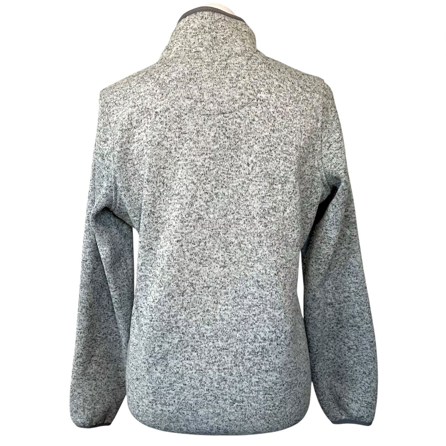 Vintage L.L. Bean Women's Sweater Fleece Pullover Gray 1/4 Snap Pockets Outdoors Sz S Hoodie Sweatshirt Pullover Womens Size S / US 4 / IT 40 - 5 Thumbnail