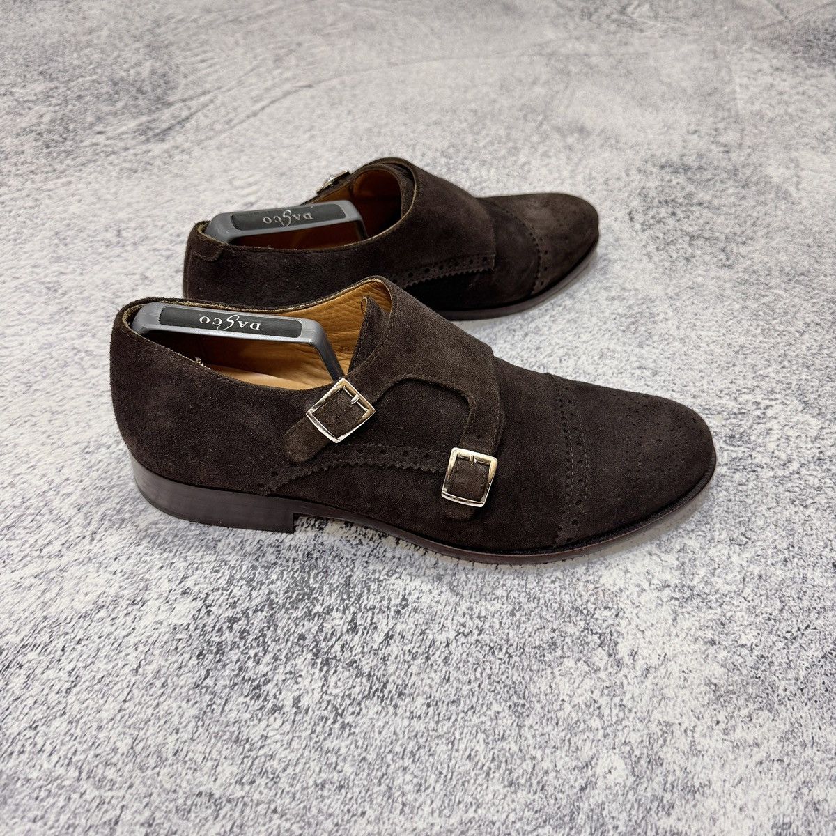 Baldessarini Baldessarini Welted Double Monk Straps Brown Suede UK10 Size US 11 / EU 44 - 3 Thumbnail