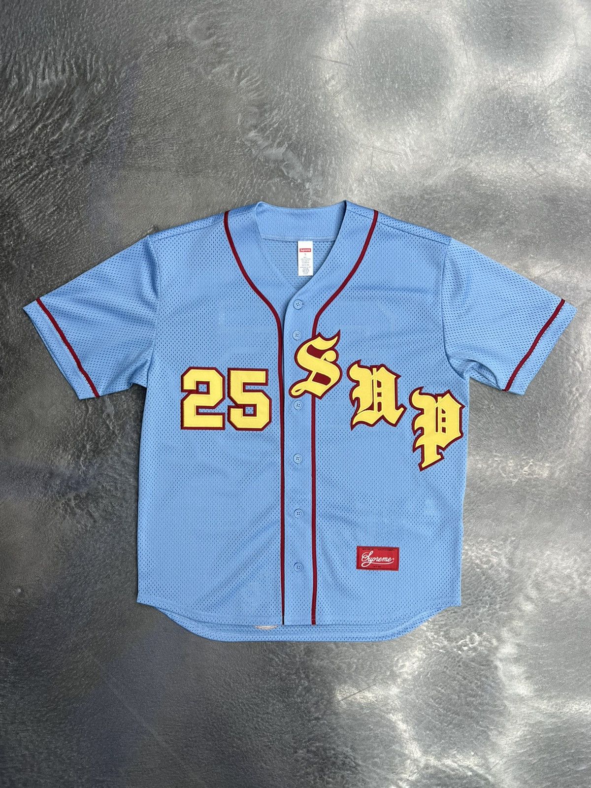 Supreme Supreme Old English Baseball Jersey Size US S / EU 44-46 / 1 - 1 Thumbnail