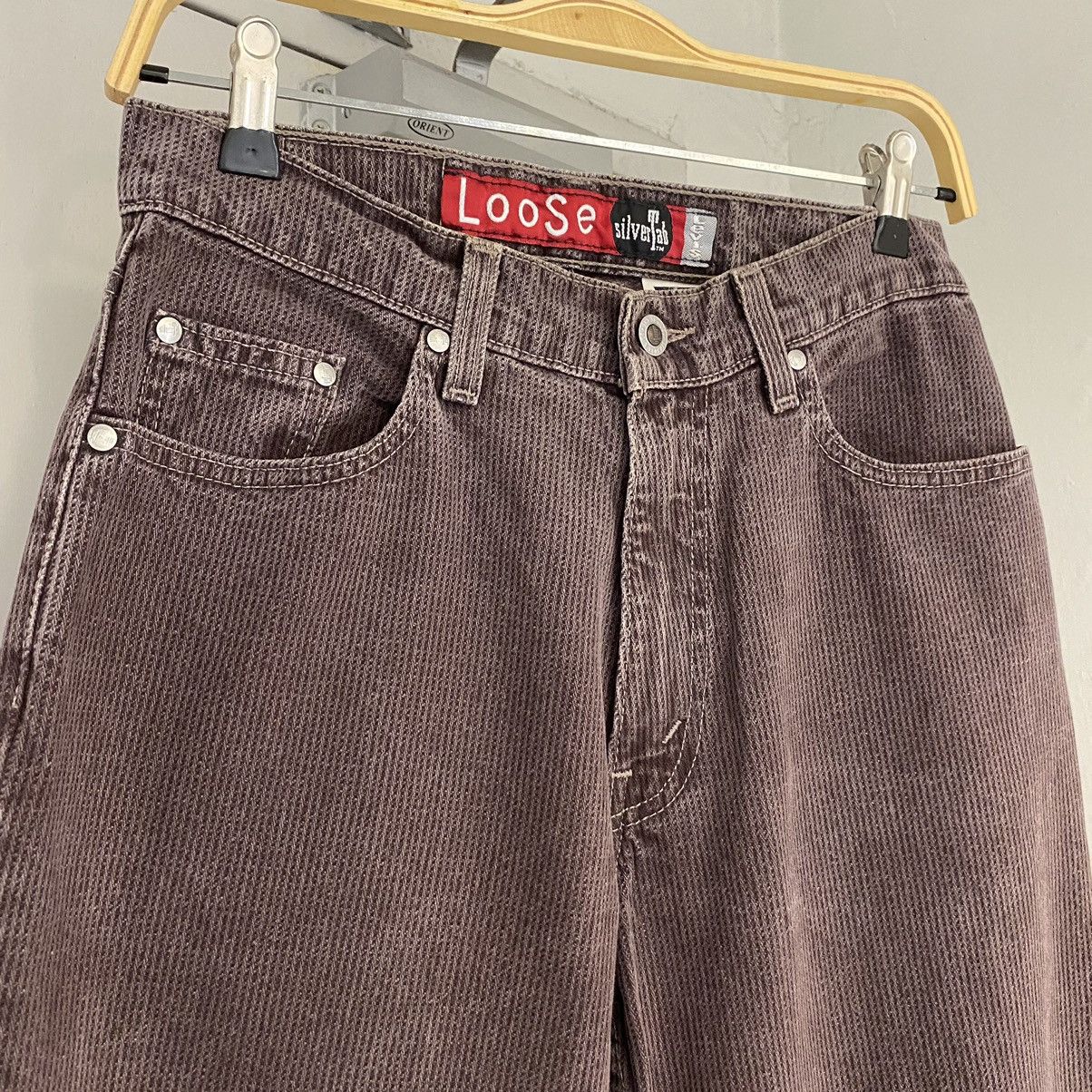 Levi's Vintage 1995 Levis Silvertab Damson Loose Peg Leg Jeans Size US 28 / EU 44 - 5 Thumbnail