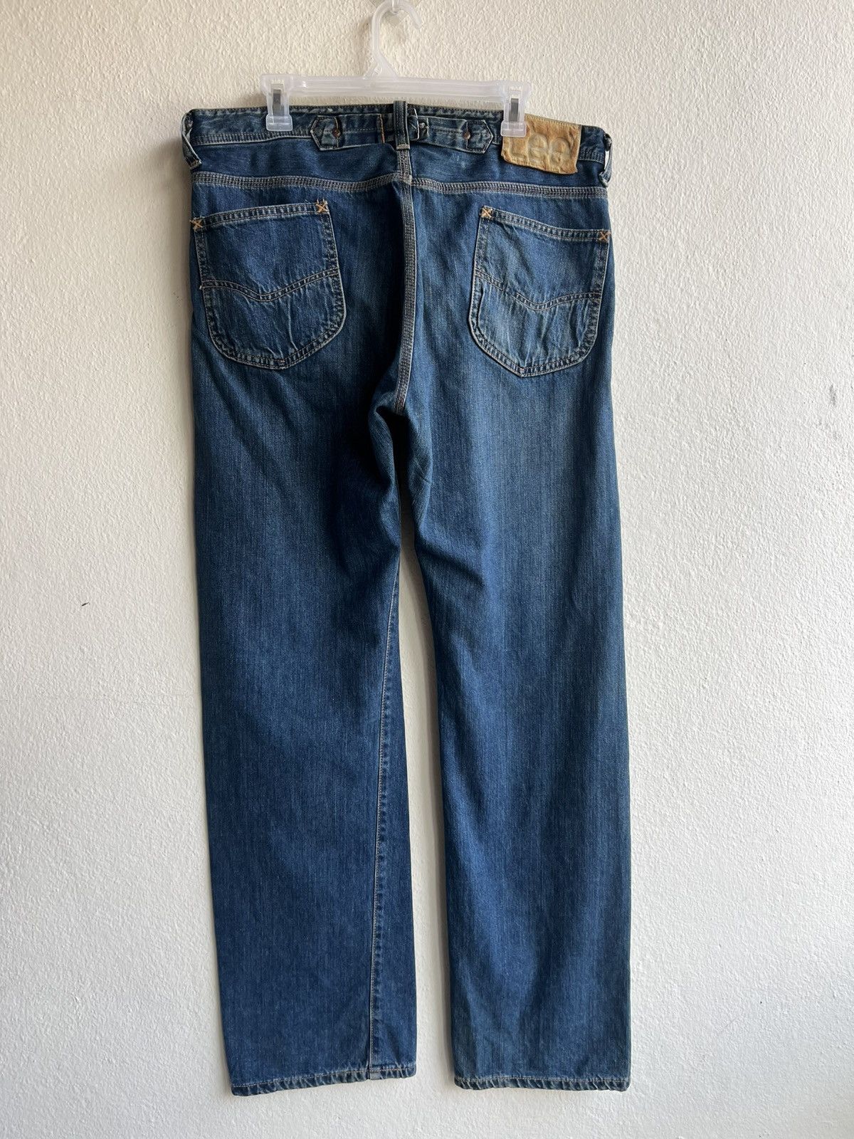 Lee × Vintage 90s Lee Cowboy Union Made Mud Denim Selvedge Jeans Size US 36 / EU 52 - 3 Thumbnail