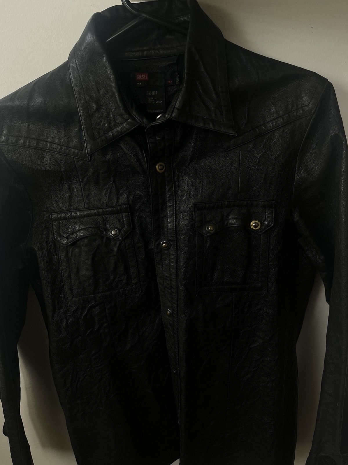 Diesel Diesel 100% Leather Shirt Jacket Western Snap Shirt Size US S / EU 44-46 / 1 - 2 Thumbnail