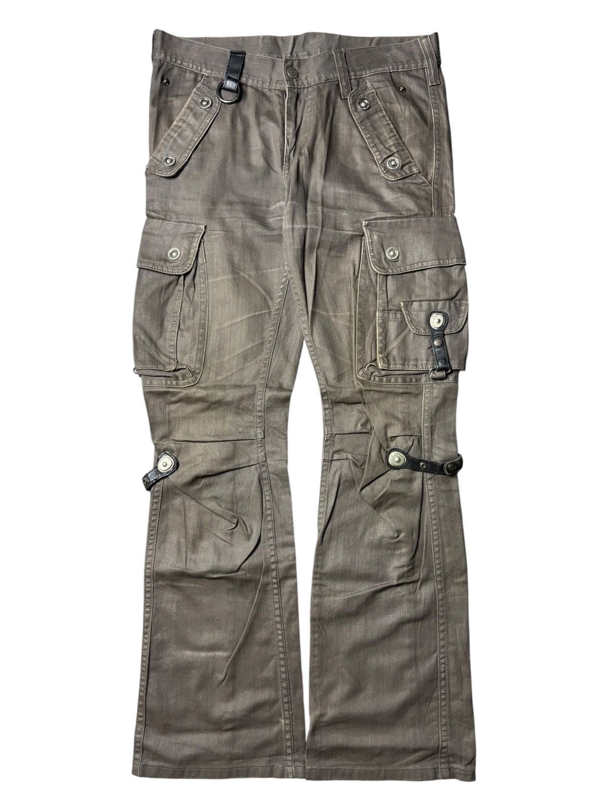 パンツ 00s tornado mart flare cargo denim Tornado Mart 2000s Tornado Mart Avant-Garde Flared Jeans