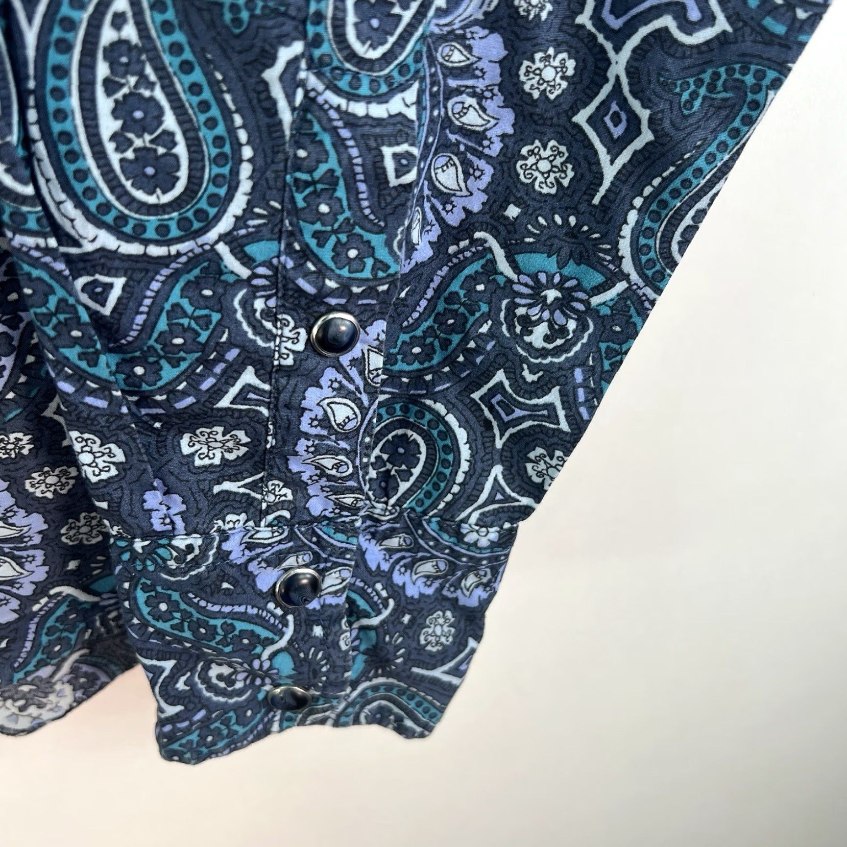 Wrangler VINTAGE Wrangler 20X Paisley Pearl-Snap Shirt Mens Size M Long Sleeve Green Cotton Western Boho Flannel Size US M / EU 48-50 / 2 - 4 Thumbnail